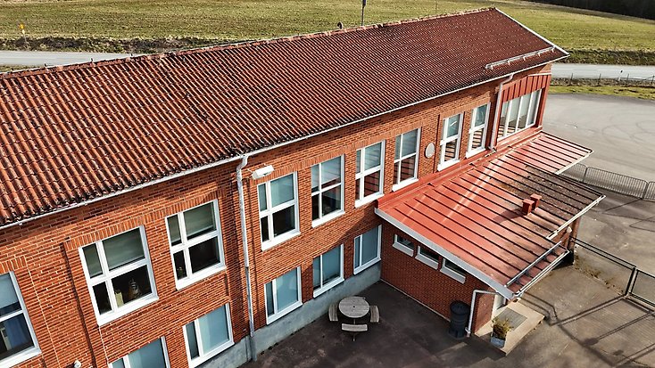 Nissafors skola från ovan.