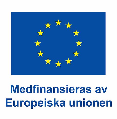 EU-flaggan med texten "Medfinansieras av Europeiska unionen" nedanför.